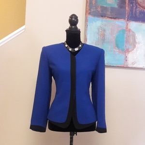 Kasper A.S.L. Petite/ Blue/ Black/ Career Blazer